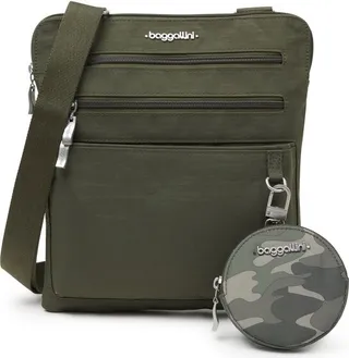 Baggallini Chelsea Crossbody Bag With Zipper Charm - Green