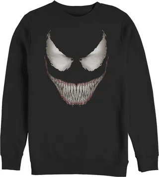Men's Marvel Venom Grin Sweatshirt - Black - 2X Large