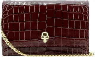 Alexander McQueen Skull Embossed Mini Shoulder Bag