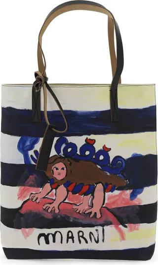 Marni Printed Cotton Tote Bag