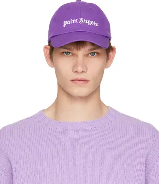 Palm Angels Purple Logo Cap
