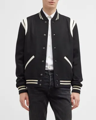 Teddy Wool-Blend Bomber Jacket