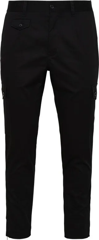 Dolce & Gabbana Logo Plaque Cropped Cargo Trousers