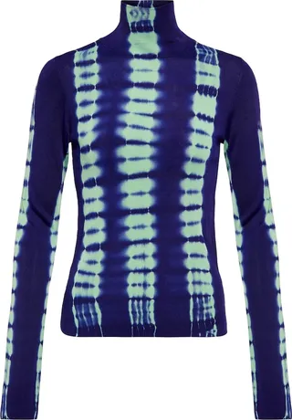 Tie-dye turtleneck top