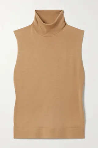 The Row - Piita Wool Turtleneck Tank - Brown