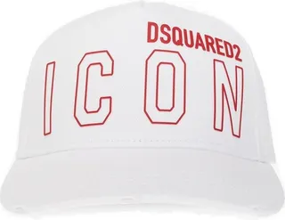 Dsquared2 Logo-Printed Distressed Baseball Cap