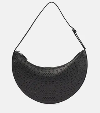 Le Demi-Lune Small leather shoulder bag