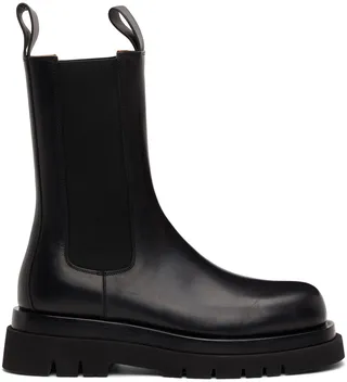 Bottega Veneta Black BV Lug Chelsea Boots