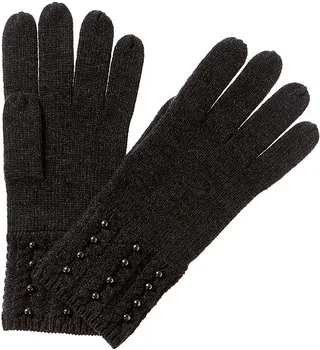 Forte Cashmere Pearl-Studded Cashmere Gloves