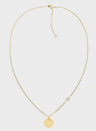 Ionic Plated Gold Steel With Crystal Necklace