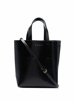 Logo-Detail Leather Tote Bag