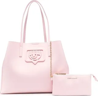 Eyelike-plaque tote bag