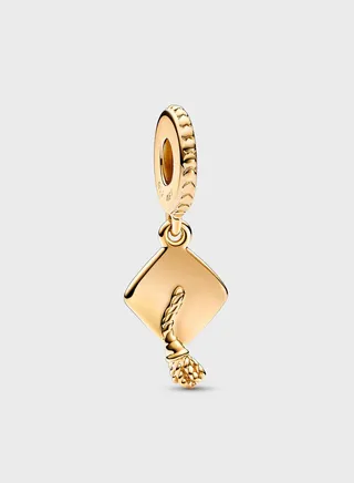 Student Hat 14K Gold-Plated Dangle Charm