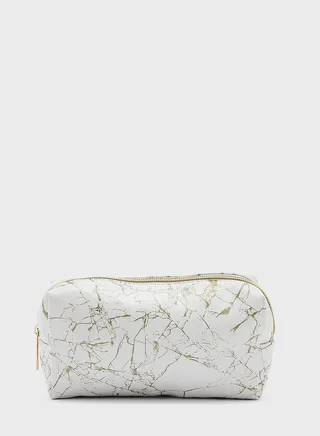 Marble Print Cosmetics Bag