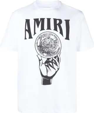 Crystal ball-print cotton T-shirt