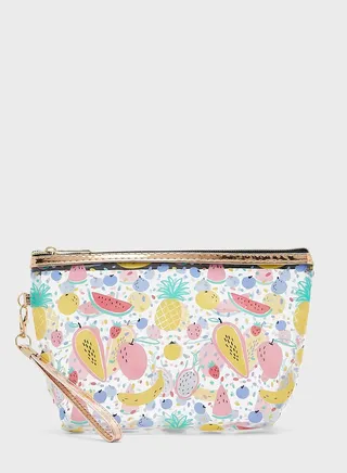 Fruit Salad Print Cosmetics Bag