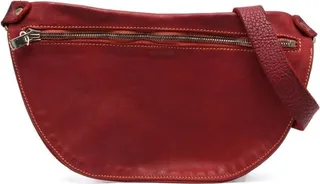 Zip-Fastening Suede Crossbody Bag