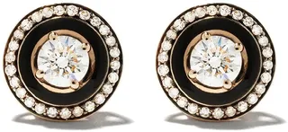18kt rose gold diamond Mina earrings