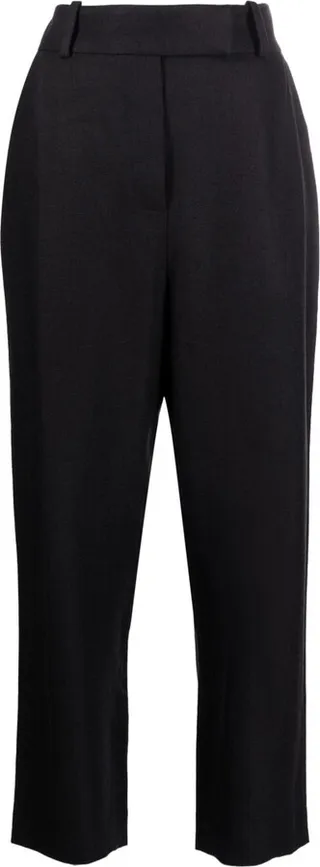 Pleated Straight-Leg Trousers