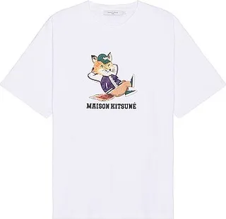 Maison Kitsune Dressed Fox Easy Tee in White