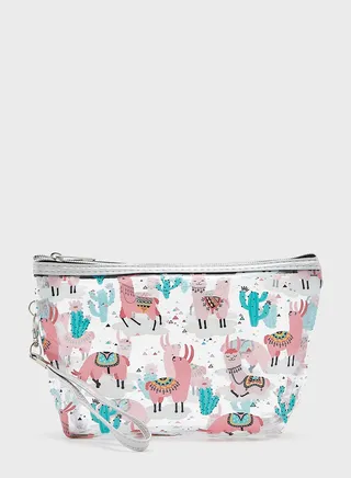 Alpacas Print Clear Cosmetics Bag