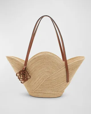 x Paula’s Ibiza Petal Basket Raffia Tote Bag