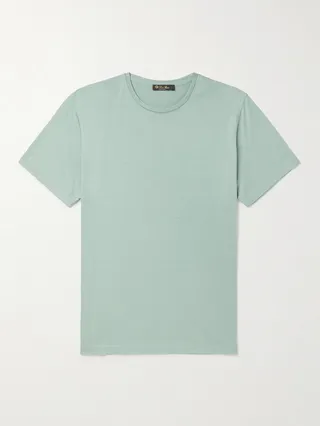 Slim-Fit Silk and Cotton-Blend Jersey T-Shirt