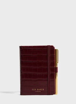 Ettaay Croc Effect Mini Notebook And Pen
