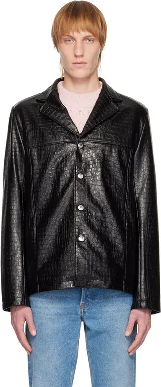 Séfr Black Francis Faux-Leather Jacket