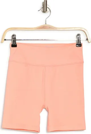 Thin Rib High Waist Textured Bike Shorts