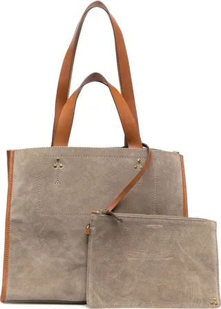 Léon split suede tote bag