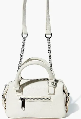 Faux Leather Crossbody Satchel