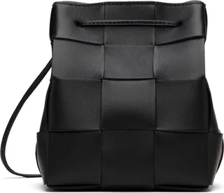 Bottega Veneta Black Small Cassette Cross-Body Bucket Bag