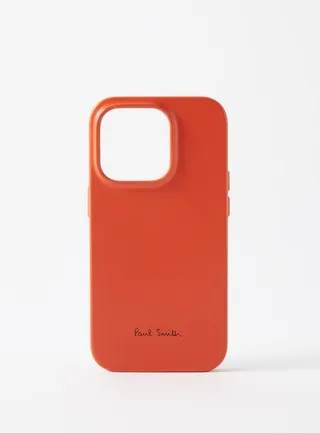 Logo-print Leather Iphone® 14 Pro Case