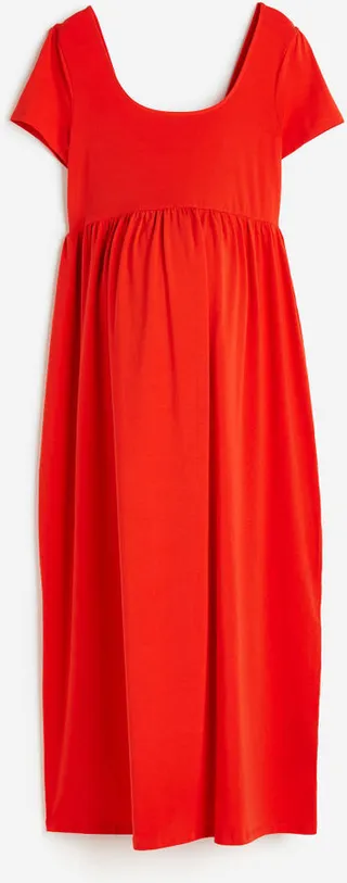 MAMA Square-neck Jersey Dress