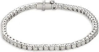 18K White Gold & 5.0 TCW Diamond Tennis Bracelet