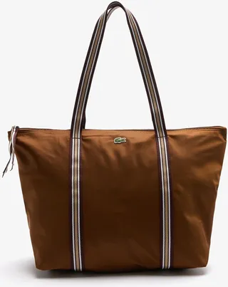 Unisex Izzie Large Striped Handles Canvas Shopper Bag