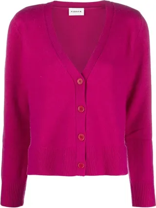 V-neck knitted cardigan