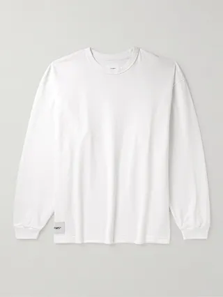 Logo-Appliquéd Embroidered Cotton-Jersey T-Shirt