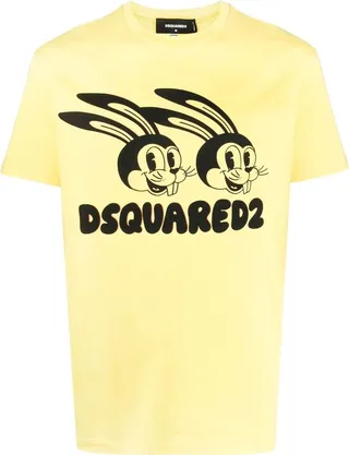 cotton cartoon-print T-shirt