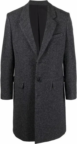 Single-Breasted Wool Coat