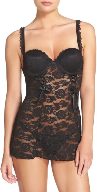 'Rachel' Lace Babydoll & G-String