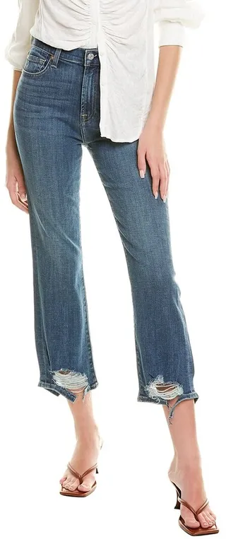 7 For All Mankind Vanity High-Waist Slim Kick Jean