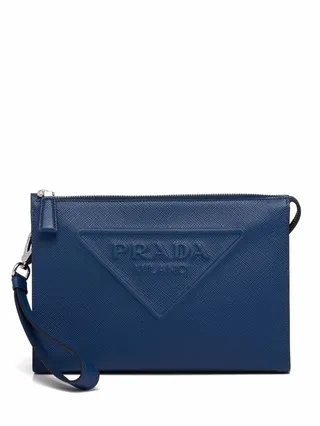 Embossed Logo Clutch