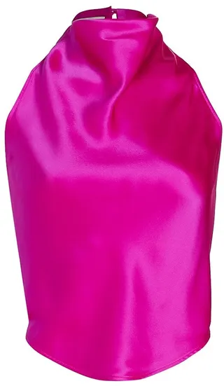 Silk Satin Open-Back Top