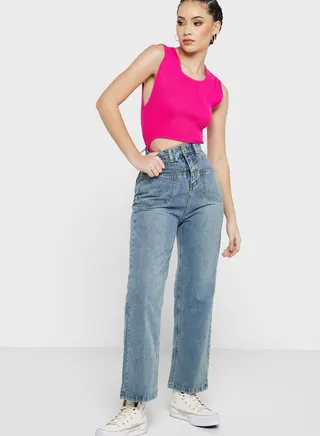 Straight Fit Classic Mom Jeans
