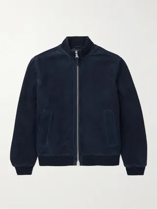 Suede Bomber Jacket