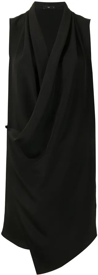 Draped Sleeveless Mini Dress