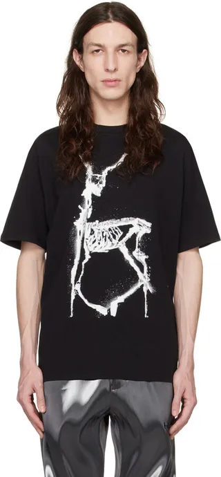HELIOT EMIL Black Deluge Print T-Shirt