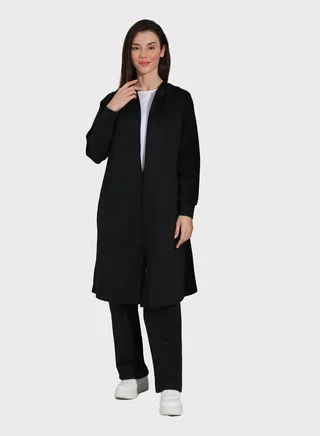Pocket Detail Jacket And High Waist Skirt Set